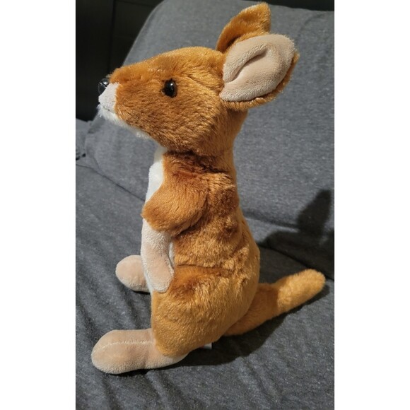 Aurora World Kangaroo Standing Tan Brown Plush Realistic Stuffed Animal Toy 12" - Picture 1 of 9